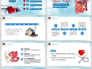 心脏疾病预防公益宣传知识讲座PPT模板