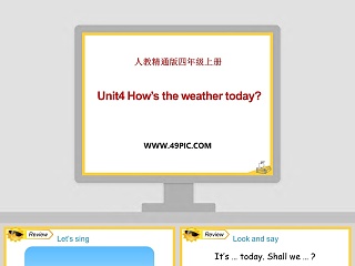 Unit4 Hows the weather today-人教精通版四年级上册教学ppt课件