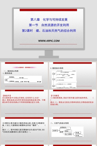 第八章化学与可持续发展-第一节自然资源的开发利用教学ppt课件