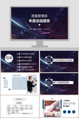 质量管理部年度总结报告质量管理培训ppt