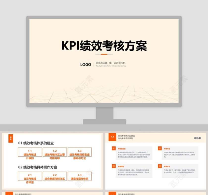 简单绩效考核方案ppt模板