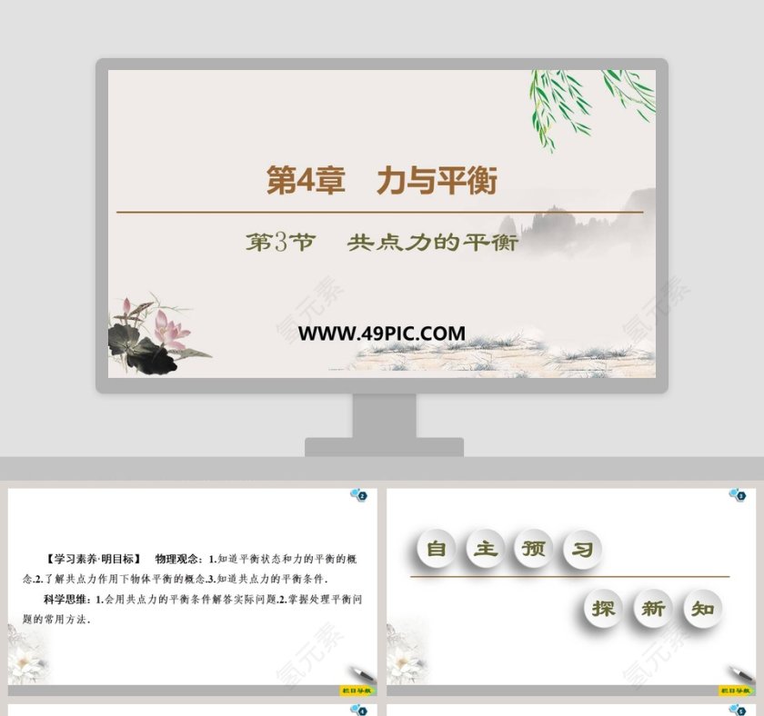 第4章力与平衡的教育培训PPT模板