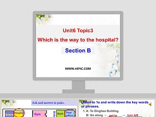 Unit6 Topic3-Which is the way to the hospital教育培训PPT模板