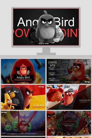 愤怒的小鸟主题PPT作品
