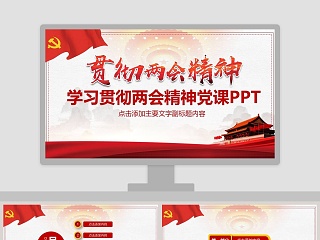 学习贯彻两会精神党课PPT