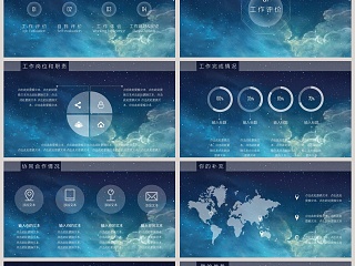 蓝色大气未来科技风述职报告PPT模板