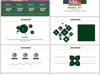 小清新简约风格工作汇报PPT