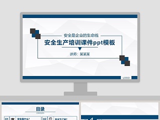 工厂车间企业安全生产管理培训ppt模板安全生产PPT