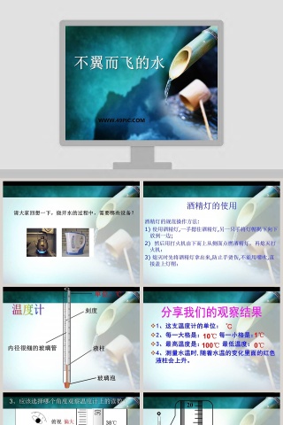 不翼而飞的水 - 节假日PPT模板精选