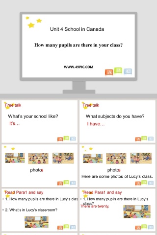 Unit 4 School in Canada-How many pupils are there in your class教学ppt课件