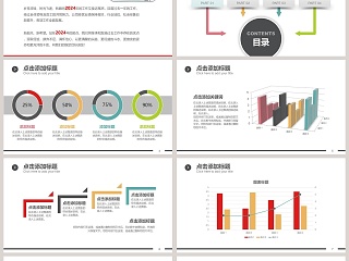 彩色财务总结报告ppt模板