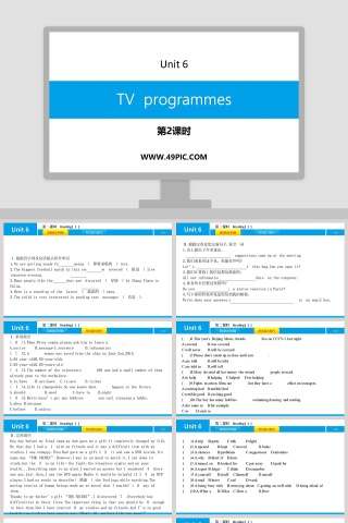 TV  programmes-Unit 6教学ppt课件