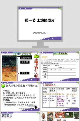 第一节 土壤的成分 PPT 模板