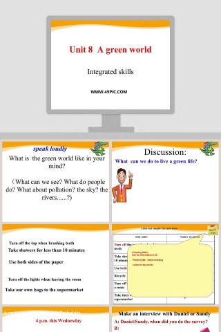 创建《Integrated skillsUnit 8  A green world》环保主题PPT模板的最佳实践