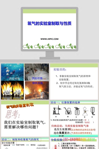 氧气的实验室制取与性质教学ppt课件
