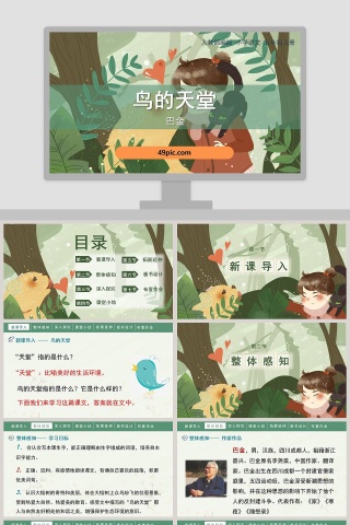 课文解析人教部编版小学语文四年级上册鸟的天堂语文课件PPT