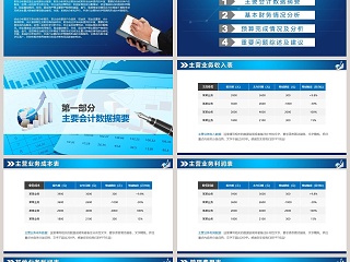 蓝色大气财务总结报告ppt