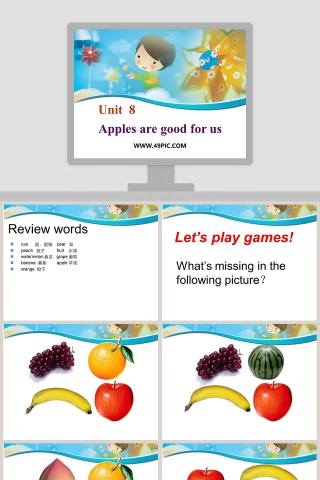 Unit  8-Apples are good for us教学ppt课件