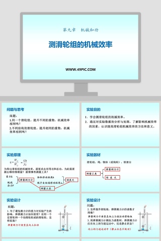 测滑轮组的机械效率-第九章机械和功教学ppt课件