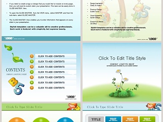 卡通可爱儿童PPT模板 