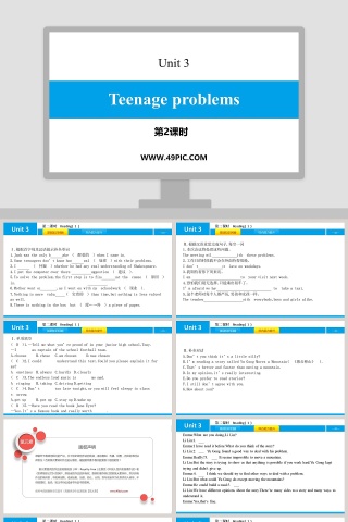 Teenage problems-Unit 3教学ppt课件
