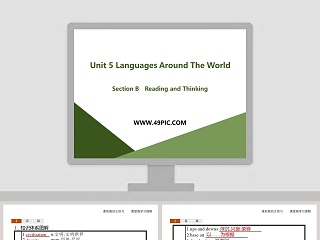 推动阅读与思考的PPT模板设计：Section B-Reading and Thinking