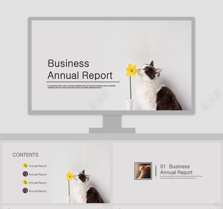 Business Annual Report    PPT第1张