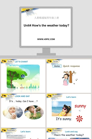 Unit4 Hows the weather today-人教精通版四年级上册教学ppt课件
