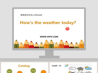 Hows the weather today-精通版四年级上册教学ppt课件