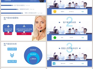 客服技巧培训PPT模板