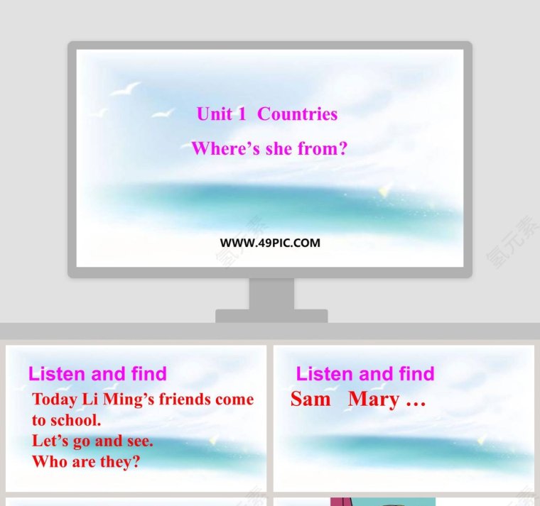 Unit 1  Countries-Wheres she from教学ppt课件第1张