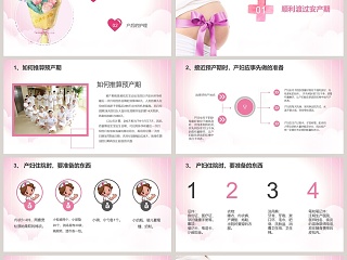 粉色简约清新20xx月嫂培训ppt