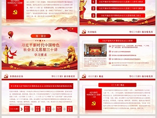 大气习近平新时代中国特色社会主义思想三十讲学习解读党课党建ppt
