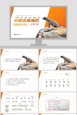 一年级下册语文小壁虎借尾巴教学课件PPT模板