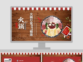 火锅ppt英语模板免费