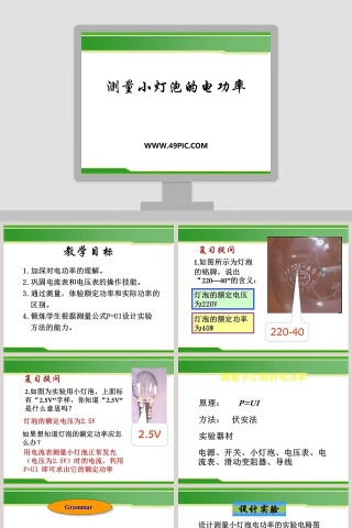 测量小灯泡的电功率教学ppt课件