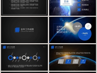 宇宙风年终工作总结公司员工总结PPT