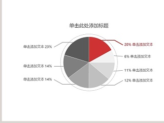 简洁饼状图模板ppt