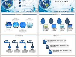 简约大气非官方保护水资源节约用水珍爱生命ppt模板