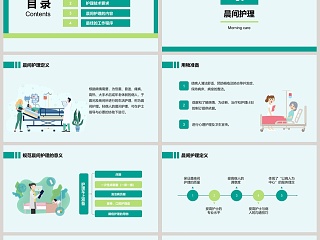 晨间护理查房医疗医学PPT模板