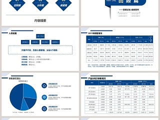 简约蓝色商务销售述职报告通用PPT模板