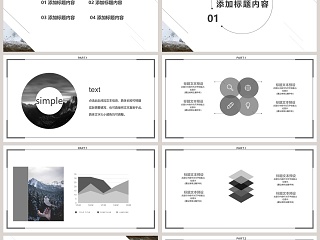 简约极简留白工作总结PPT