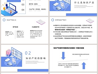 简洁清新知识产权介绍PPT模板