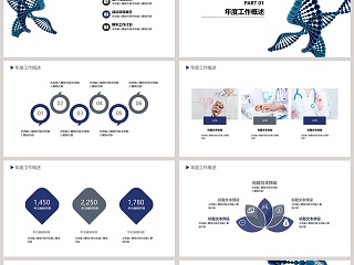 深蓝色医疗护理总结汇报PPT模板