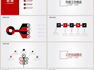 红色简洁财务总结报告ppt