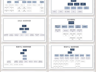 简约商务组织架构图PPT模板