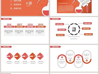 橙色简约生物课件讲解通用ppt模板