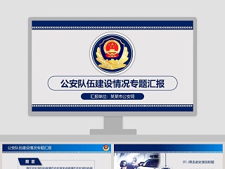 公安队伍建设情况专题汇报公安PPT