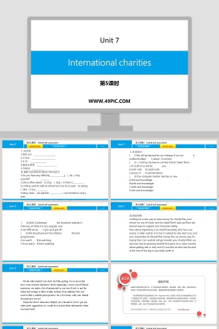 International charities-Unit 7教学ppt课件下载
