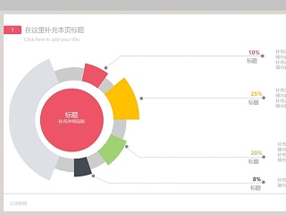 环形比例数据分析PPT图形素材